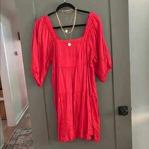 Altar'd State Red Asymmetrical Dress